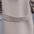 thumbnail image 5 of Women's Single Button Wool Blend Overcoat, Classic Knee Length Trench Coat, One Button Winter Coat, Warm Windproof Overcoat, Casual Formal Coat, Elegant Outerwear Jacket Beige, 5 of 8