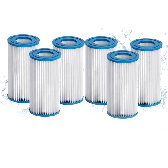 Yeacher Pool Filter A or C (29000e/59900e) for INTEX Pool Pump, 6 Pack Pool Filter