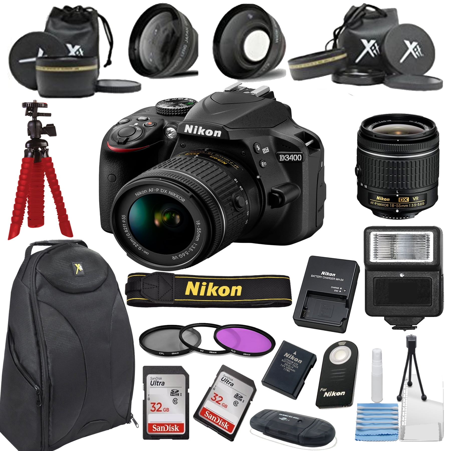  Nikon  D3400  24 2 MP DSLR Camera 18 55mm VR Lens Kit 