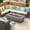 Flint Gray, variant on BAIDE HOME 48'' Steel Low Profile Fire Table, 50,000 BTU Modern Propane Gas Fire Pit Table with Lid, Glass Rocks, Cover, Pre-attached 10ft Propane Hose, Fint Gray