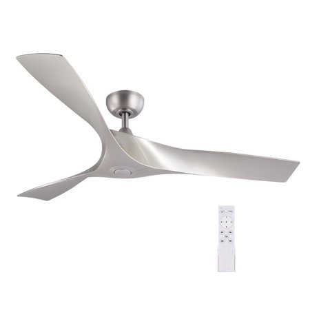 

Bestco 52 Farmhouse Ceiling Fan with Remote Quiet 6 Speeds for Bedroom Kitchen Silver