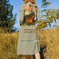 thumbnail image 2 of Wanderwurst Robe Élégante Douce Femmes Coréenne Kawaii Col Carré Robe Amusante Wanderlust Mountain Humour Extérieur Nourriture, 2 of 4