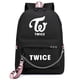 thumbnail image 2 of Mochila con estampado de la banda coreana TWICE, mochila de lona para mujer, mochila femenina con carga USB para ordenador portátil, mochila para mujer, 2 of 5
