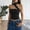 black, variant on European and American Y2K fashion neck scarf tube top vest women's clothing 2026 spring/summer