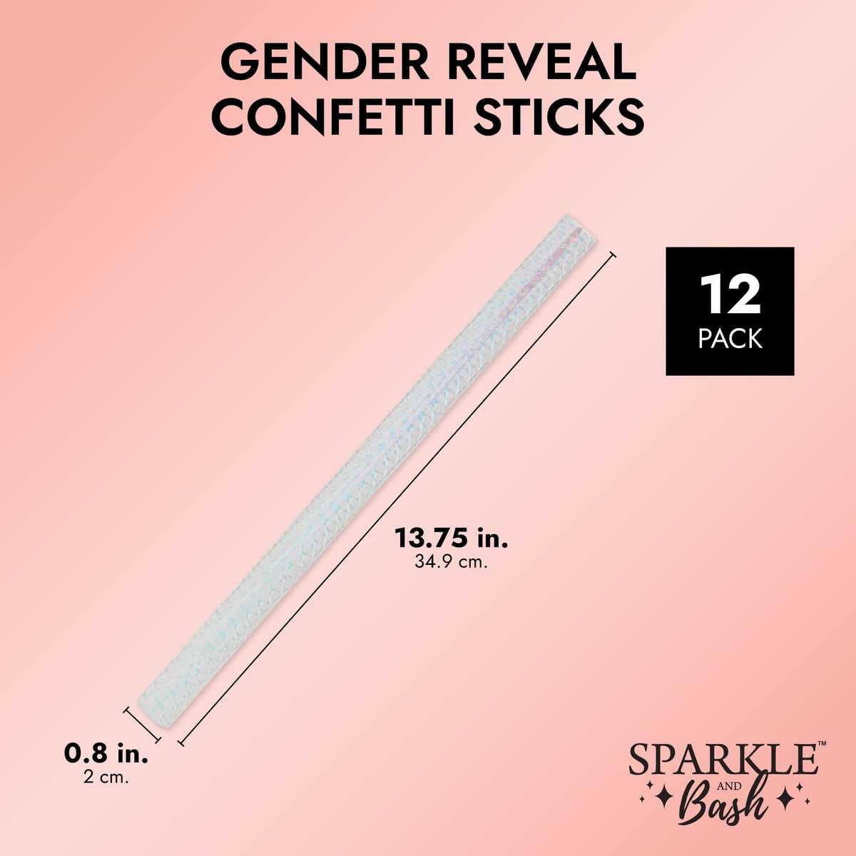 12 Pack Gender Reveal Confetti Canon Poppers Sticks Shooter For Baby Shower Party Pink And Blue 13 75 Inches Walmart Com