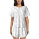 thumbnail image 1 of Fotbe Poodle Dog Conjunto de Pijama Estampado para Mujer, 2 Piezas, Ropa de Dormir con Camiseta de Manga Corta y Shorts Suaves-XX-Large, 1 of 6