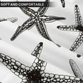thumbnail image 5 of Set of 2 Throw Pillow Covers Beach Ocean Coastal Black Starfish Decorative Pillow Cases Home Decor Standard Square 18x18 Inches Summer White Pillowcases, 5 of 5