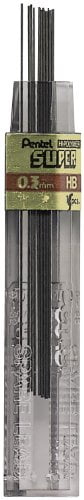 Pentel Super Hi-Polymer Refill Leads 0.3 mm HB no. 300