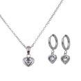 thumbnail image 1 of Set de Joyería para Mujer LuckyLy Corazón Acero Inoxidable con Zirconia Cúbica Modelo Dalia Plateado UNITALLA, 1 of 6