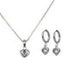 thumbnail image 1 of Set de Joyería para Mujer LuckyLy Corazón Acero Inoxidable con Zirconia Cúbica Modelo Dalia Plateado UNITALLA, 1 of 6