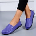 thumbnail image 4 of Women Faux Leather Loafers Shoes Comfortable Slip On Walking Shoes Lightweight Penny Loafers Work Flats, 4 of 7