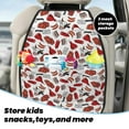 thumbnail image 5 of Kdxio Red Food Print 2 Pack Car Kick Mat Seat Cover Back Protector Mat with Pockets for Organizer Backseat Protector and Storage Anti Kick Pad for Vehicles, 5 of 9