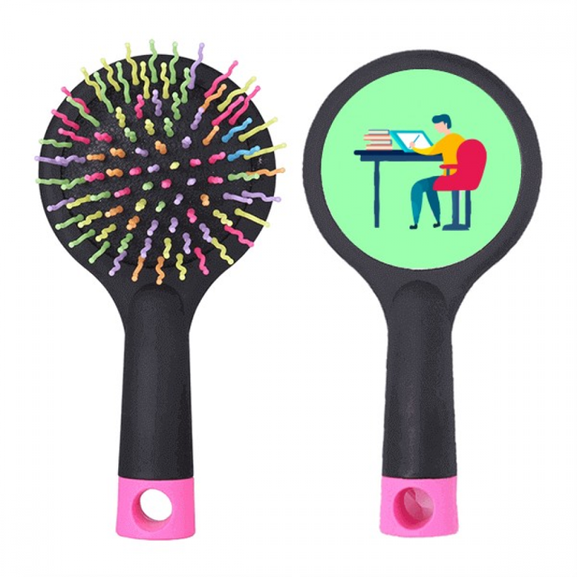 Brosse à Cheveux Démêlante de Salon Peinture Dure Coussin Base