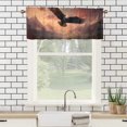 thumbnail image 3 of Bald Eagle Window Curtain Valances Misty Forest Wild Animal Window Valance for Living Room Bathroom Bedroom, Kitchen Valance Rod Pocket Window Decor Curtain 54 by 18 in, 1 Panel, 3 of 6