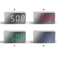 thumbnail image 4 of Kironypik LED Mirror Desk Digital Electric Clock Tabletop Time Temperature Display Alarm Electronic Clocks for Living Room Bedroom Blue, 4 of 6
