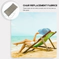 thumbnail image 5 of FESTFENDS 1 Ensemble Vert Résistant à l'Usure Respirant Tissu de Remplacement pour Chaise Longue pour Patio Fauteuil Inclinable Pliant, 5 of 5