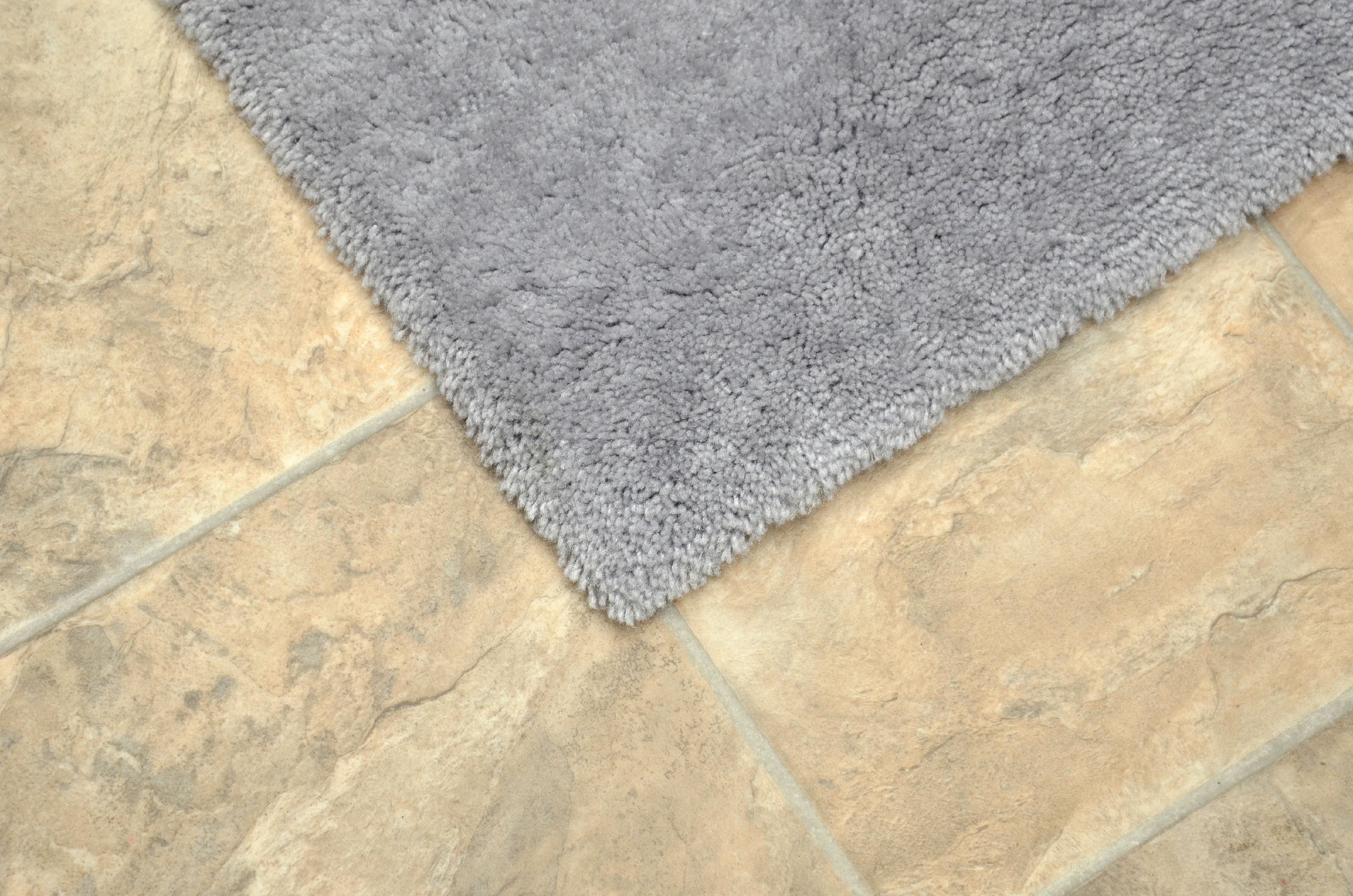 Garland Rug Room Size Washable Nylon Platinum Gray Bathroom Carpet, 5' x 8'