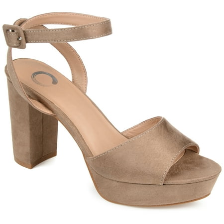 

Journee Collection Womens Nairri Vegan Leather Platform Heel Sandals