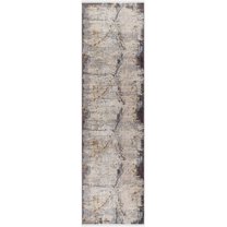 Boutique Rugs Alexi Contemporary Runner Rug - Beige, Medium Gray, Gray - 2'7" x 9' Runner
