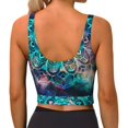 thumbnail image 3 of Lsque Watercolor Mandala Printed Women'S Sports Bra, Compression, Moisture Wicking, High-Impact Sports Bra For Women,Supportive sports bra-XX-Large, 3 of 9