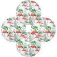 thumbnail image 6 of SKYSONIC Flamingo and Leaves Round Placemats for Dining Table Non-Slip Heat-Resistant Polyester Table Mats Set of 1 Washable Table Mats for Kitchen Dining Table Decoration (746), 6 of 7