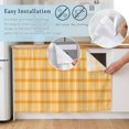 thumbnail image 5 of Yellow Orange Checkered Cabinet Curtain 35"Wx35"L,Dustproof Under Sink Skirt W/ Self Adhesive Tape,Farmhouse Buffalo Plaid Striped Cabinet Curtain Cover for Kitchen Sink,Bathroom Vanity,Laundry Room, 5 of 9