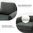 thumbnail image 3 of Velvet Upholstered Club Accent Chairs Set of 2 Lounge Armchairs Single Sofa Removable Backrest Golden Legs Home Living Room Grey, 3 of 6