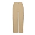 thumbnail image 4 of MAIHAN Womens Wide Leg Pants Cargo Pants for Women High Waisted Baggy Wide Leg Stretchy Y2K Streetwear Black Cargo Pants Women with Pockets(Khaki,M), 4 of 6