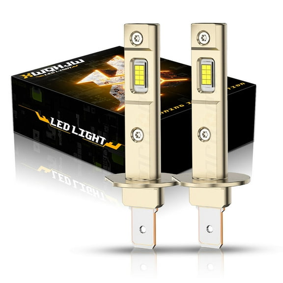 2Pcs H1 LED Headlight Bulbs Conversion Kit High Low Beam Super Bright 6500K White
