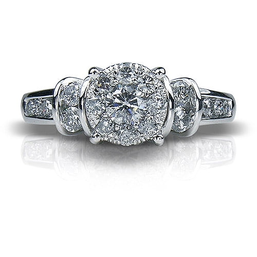 1 Carat T.W. Round Diamond 10kt White Gold Engagement Ring by Unique Designs Inc.