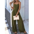 thumbnail image 6 of PRETTYGARDEN Jumpsuits for Women Sleeveless Strap Wide Leg Date Night Rompers Beach Vacation One Piece Summer Outfits, 6 of 9