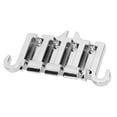 thumbnail image 4 of Puente para bajo eléctrico Puente de metal de 4 cuerdas Piezas de repuesto para guitarra con tornillosPlata, 4 of 12