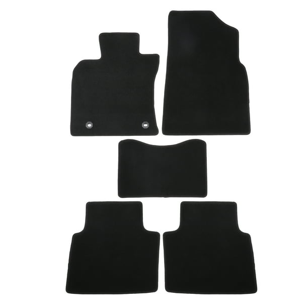 1 Juego de alfombrillas para el suelo del coche para Toyota Camry 2018-2023, alfombras delanteras y traseras de terciopelo negro antideslizantes para el suelo del coche