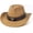 Brown, variant on Cowboy Hat for Men & Women - Sun Hat with 2 Interchangeable Bands, Wide Brim Outdoor Ranch Hat