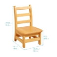 thumbnail image 3 of ECR4Kids 30in x 30in Square Hardwood Table with 16in Legs and Two 8in Chairs, Honey, 1, 3 of 9