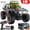Black, variant on HNH 1:10 Big Remote Control Car for Kids and Adult, 4WD Off Road Rc Car Monster Truck with LED Light, Music, 25KM/H, 2 Batteries