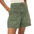 thumbnail image 2 of Only Moment Shorts for Women Polyester,Cotton Quick Dry Lightweight Athletic Running Golf Summer Casual Shorts with Pockets Jean Shorts Womens Stretchy Green,XL, 2 of 9