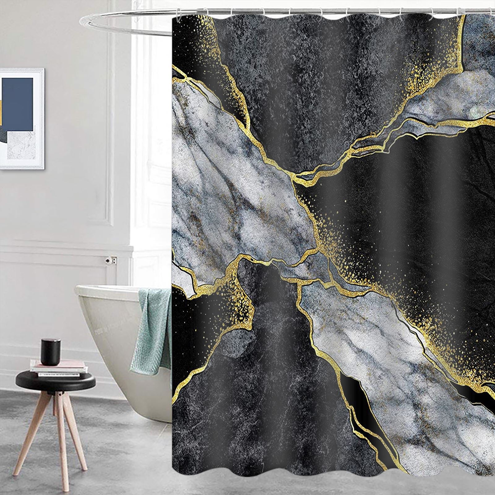 Riyidecor Marble Shower Curtain for Bathroom Art Decor 72Wx72H Inch Ab –  riyidecor