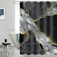 thumbnail image 4 of Marble Shower Curtain Texture Shower Curtains for Bathroom Decorative Abstract Modern Bathroom Curtain with 12Hooks 72"x72", 4 of 7