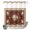 Burgundy, variant on No Hook Shower Curtain, Boho Flowers Shower Curtains for Bathroom with See Through Top Window, Vintage Middle Century Floral Red Brown Waterproof & Washable Bath Curtain 60"x72"