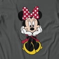 thumbnail image 3 of Disney Minnie Mouse Classic Red Polka Dot Men's T Shirt (Charcoal, S-XXXL), 3 of 4