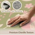 thumbnail image 6 of ODIKA 9'x12' Olive Pink Blossom Harmony Vintage Floral Washable Area Rug Charming 70s Inspired Design with Elegant Motifs Low Pile, Flatwoven, for Great Room, Indoor Concept, Large Living, 6 of 7