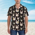 thumbnail image 4 of Goofa Flowe Rooster Hawaiian Shirt for Men, Unisex Summer Beach Casual Short Sleeve Button Down Shirts,Aloha Tropical Floral print shirt-Small, 4 of 9