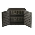 Rubbermaid Patio Chic Outdoor Resin Storage 123 Gallons, Dark Teak