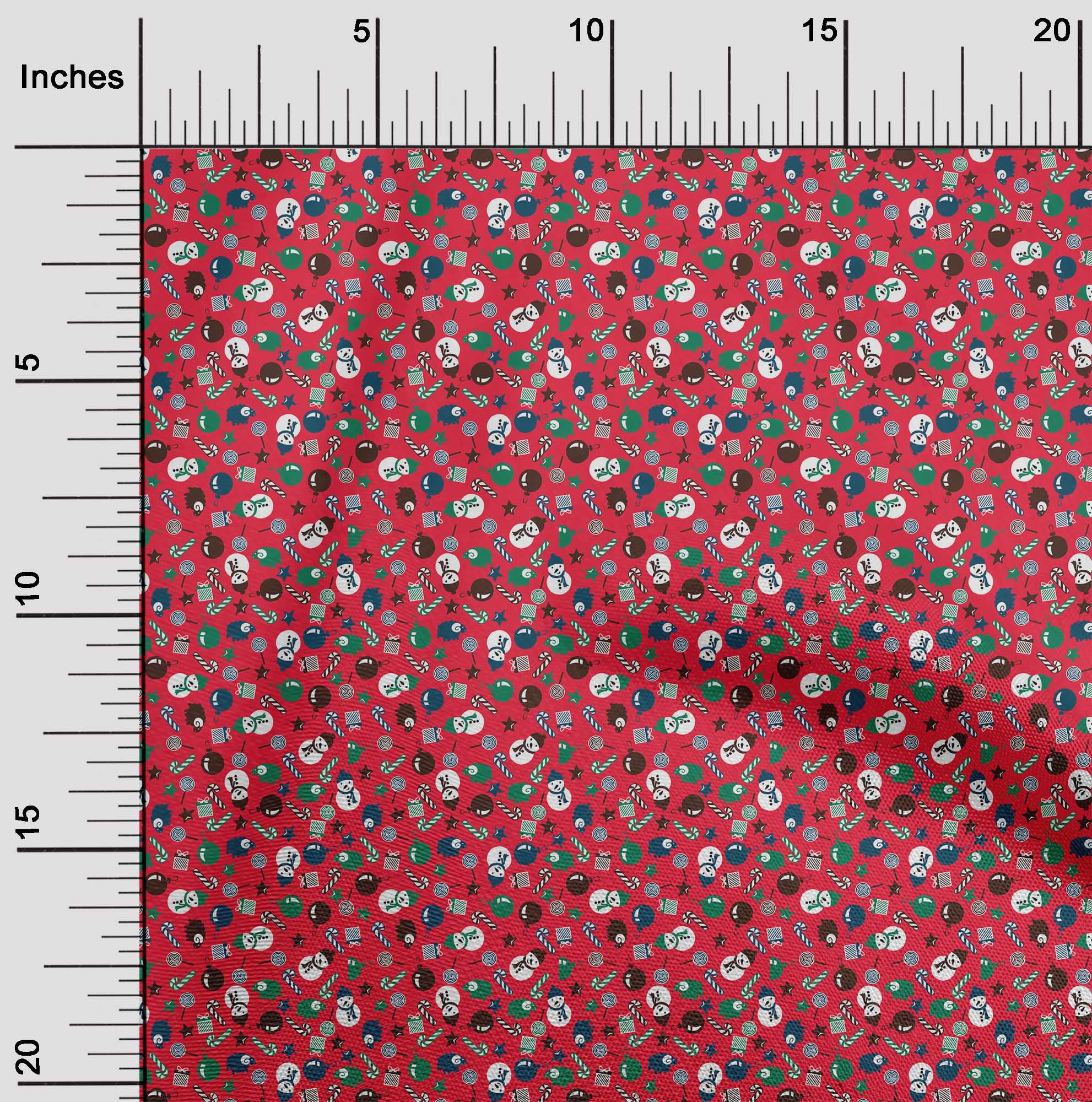 oneOone Cotton Poplin Twill Red Fabric Christmas Craft Projects Decor Fabric Printed By The Yard 56 Inch Wide