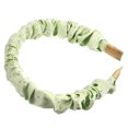 thumbnail image 7 of Unique Bargains 1 Pcs Solid Color Pleated Headband Women Hairband Hair Hoop for All Hair Light Green, 7 of 7