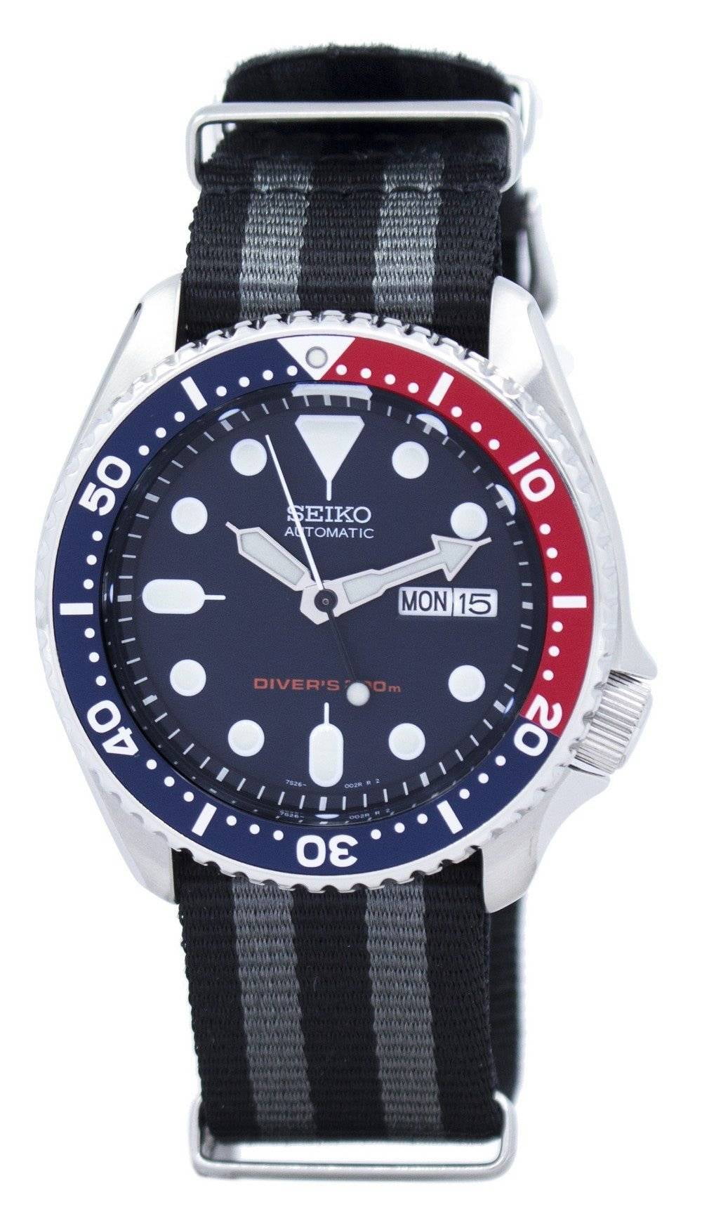 Seiko Automatic Diver's 200M NATO Strap SKX009K1-var-NATO1 Men's Watch -  