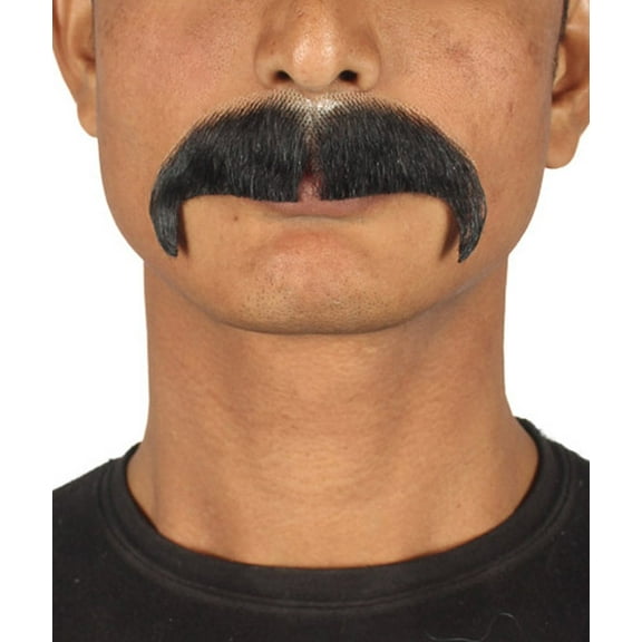 Men's Horseshoe Style Moustache Set | Black Cosplay Facial Hair