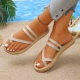 thumbnail image 4 of Comfortable Thong Sandals for Women - Summer Everyday Beach Flip Flops with Soft Straps, Beige,Size 7, 4 of 9