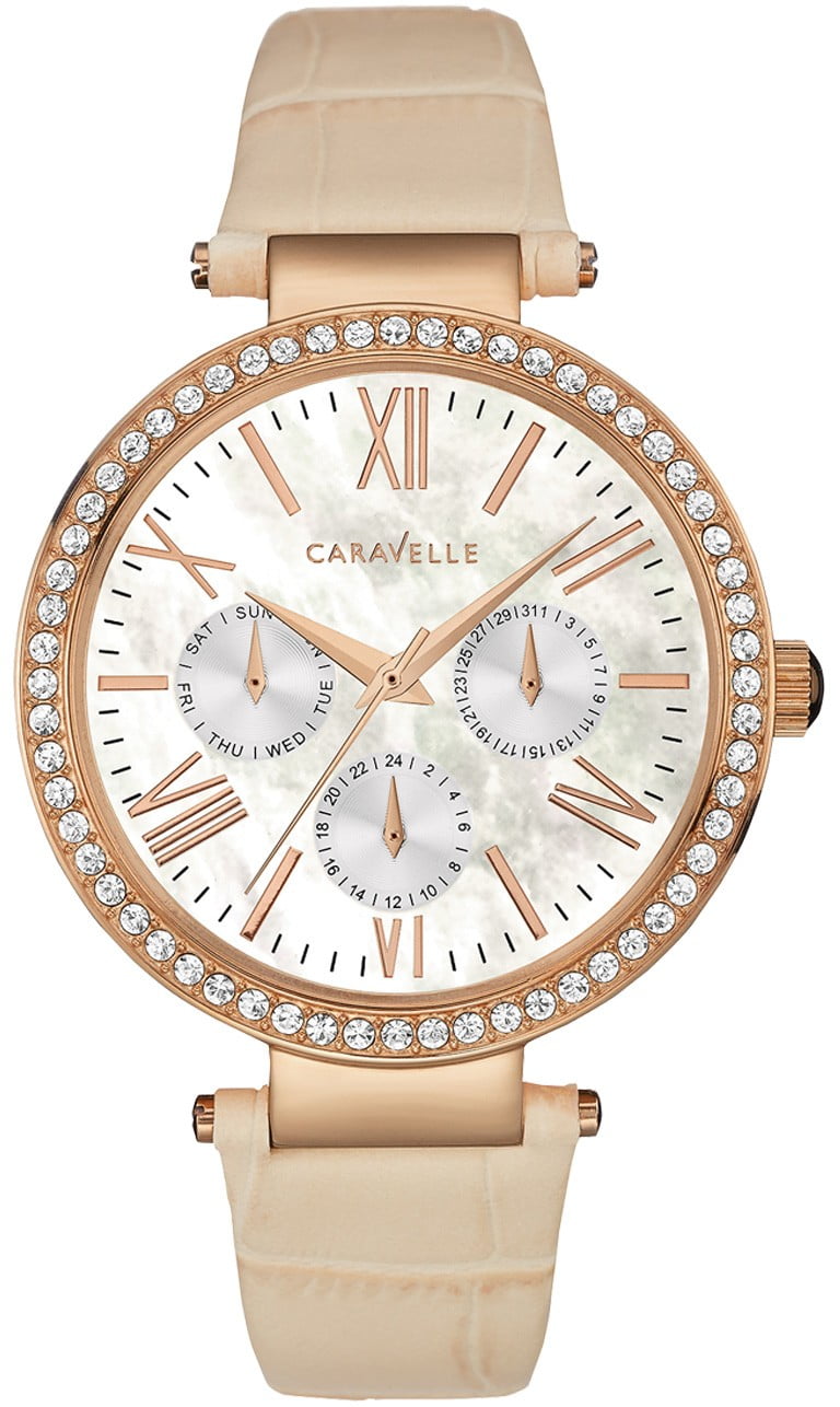 caravelle watch rose gold
